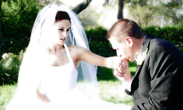 Alexandria And Nathan Glowing After Their Ceremony